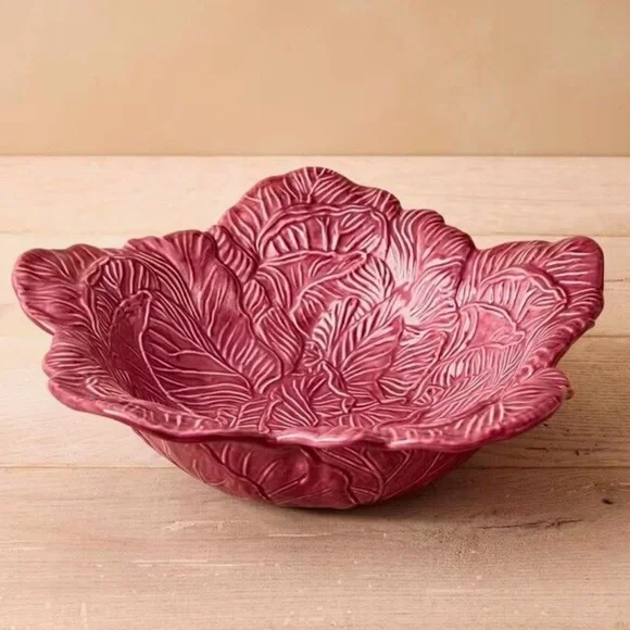 NWT John Derian For Target 12.25"x12.75" Cabbage Stoneware Serving Bowl Purple - Picture 1 of 9